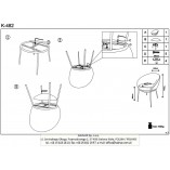 Krzesło tapicerowane K482 szare Halmar