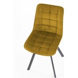 Krzesło welurowe pikowane K332 musztardowe marki Halmar