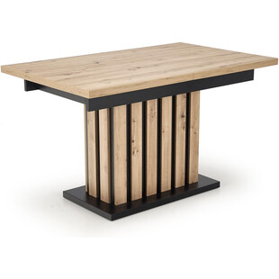 Stół rozkładany na jednej nodze Lamello 130-180x80cm dąb artisan / czarny Halmar