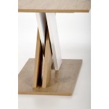 Stół rozkładany na jednej nodze Xarelto 130x85cm dąb lancelot / biały Halmar