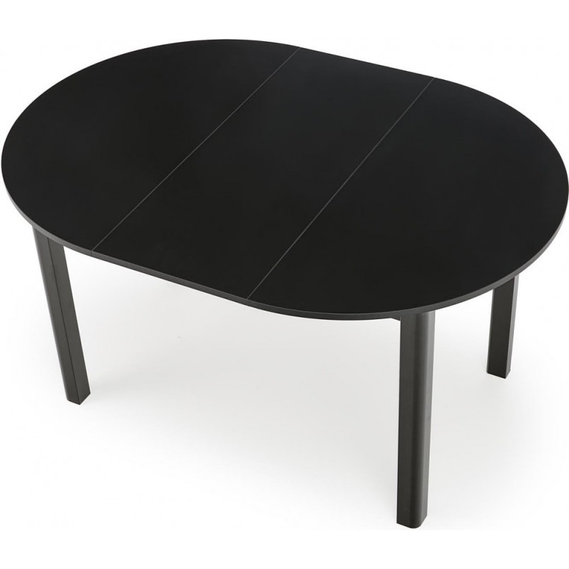 Stół okrągły rozkładany Ringo 102cm czarny Halmar
