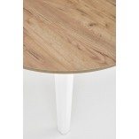 Stół okrągły rozkładany Ringo 102cm dąb craft / biały Halmar