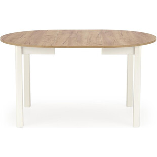 Stół okrągły rozkładany Ringo 102cm dąb craft / biały Halmar