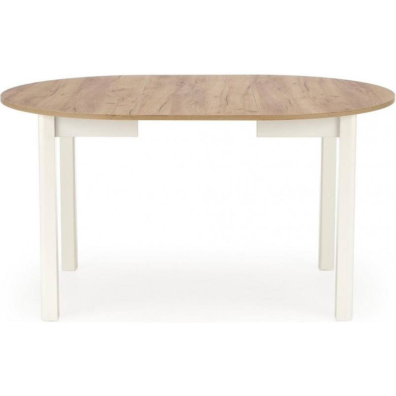 Stół okrągły rozkładany Ringo 102cm dąb craft / biały Halmar