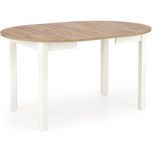Stół okrągły rozkładany Ringo 102cm dąb craft / biały Halmar