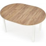 Stół okrągły rozkładany Ringo 102cm dąb craft / biały Halmar