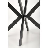 Stół okrągły rozkładany loft Peroni 100cm biały marmur / czarny Halmar
