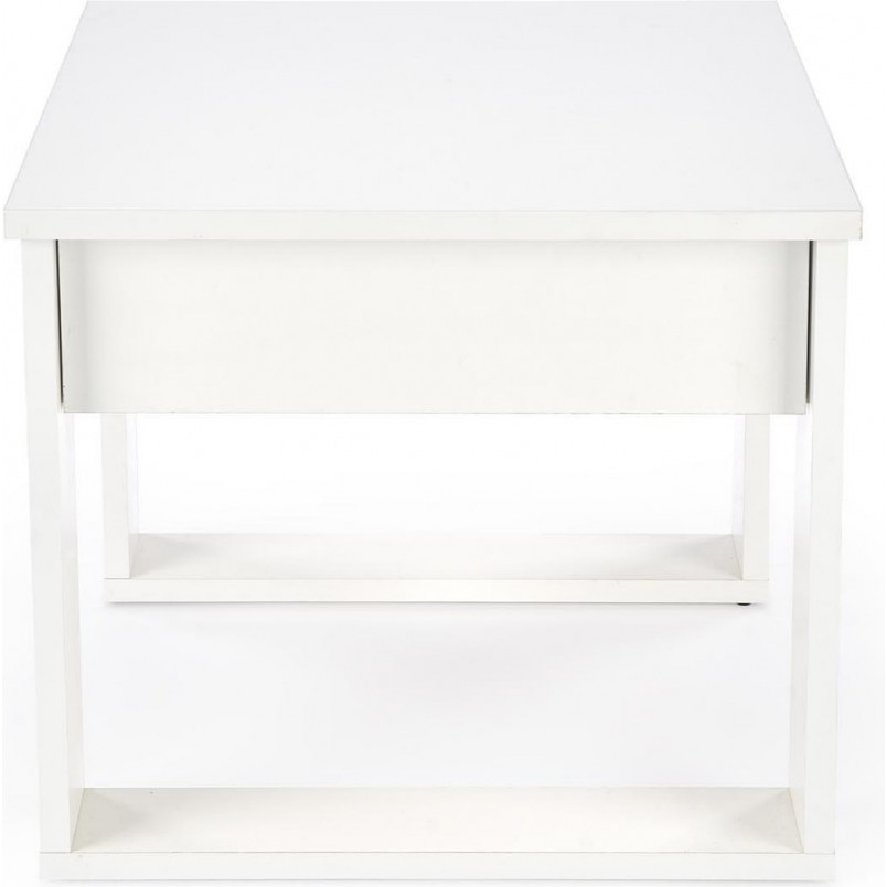 Stolik kwadratowy z szufladą Nea 60x60cm biały Halmar