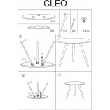 [OUTLET] Okrągły zestaw stolików bocznych Cleo biały