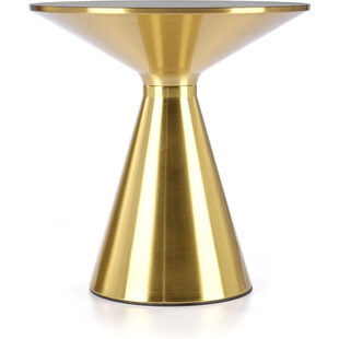 Stolik boczny glamour Tribeca 50cm czarny marmur / złoty Halmar