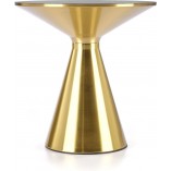 Stolik boczny glamour Tribeca 50cm czarny marmur / złoty Halmar