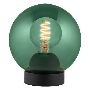 Lampa na stolik nocny szklana kula Bubbles zielona HaloDesign