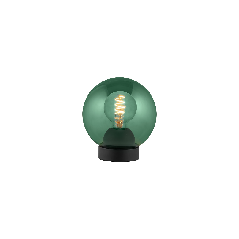 Lampa na stolik nocny szklana kula Bubbles zielona HaloDesign