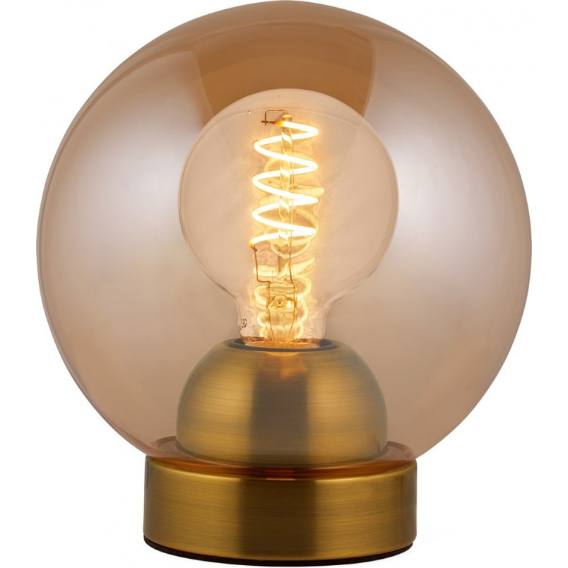 Lampa na stolik nocny szklana kula Bubbles burszytnowa HaloDesign