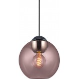 Lampa szklana kula Bubbles 24 różowa HaloDesign