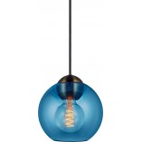 Lampa szklana kula Bubbles 18 niebieska HaloDesign