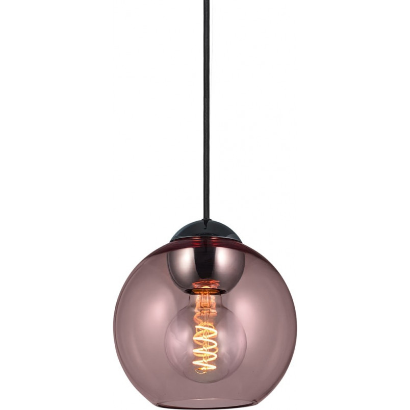 Lampa szklana kula Bubbles 18 różowa HaloDesign