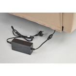 Fotel rozkładany elektrycznie z usb Semir Velvet beżowy Halmar