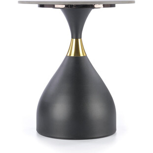 Stolik w kształcie klepsydry Scalita 50cm czarny marmur/złoty Halmar