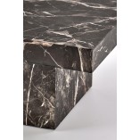 Stolik kwadratowy Monolit 80x80cm czarny marmur Halmar