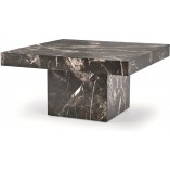 Stolik kwadratowy Monolit 80x80cm czarny marmur Halmar