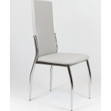 Krzesło nowoczesne z ekoskóry KS004 jasnoszare