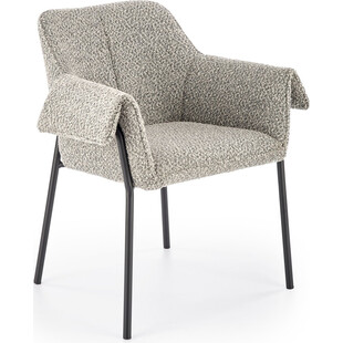 Krzesło fotelowe tapicerowane K522 szare Halmar