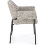 Krzesło fotelowe tapicerowane K522 szare Halmar