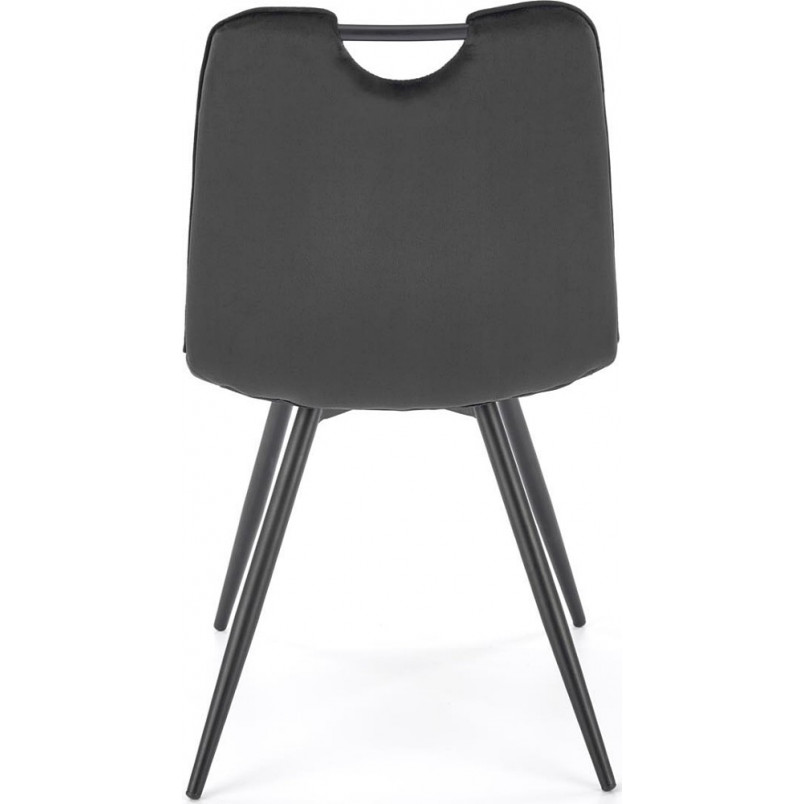 Krzesło welurowe K521 Velvet czarne Halmar