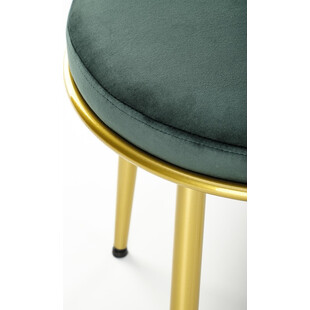 Krzesło welurowe zielone złote nóżki K517