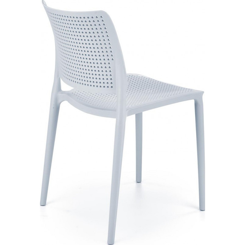 Krzesło ażurowe z tworzywa K514 jasnoniebieskie Halmar