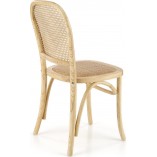Krzesło drewniane z rattanowym siedziskiem K502 Halmar
