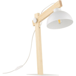 Lampa biurkowa skandynawska Oslo biały / drewno TK Lighting