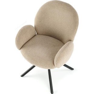Krzesło tapicerowane obrotowe K498 beżowa boucle Halmar