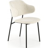 Krzesło tapicerowane K497 kremowe Halmar