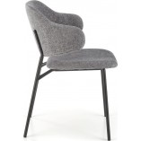 Krzesło tapicerowane K497 szare Halmar