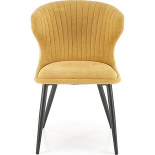 Krzesło tapicerowane nowoczesne K496 musztardowe Halmar