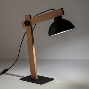 Lampa biurkowa loft Oslo czarny / drewno TK Lighting
