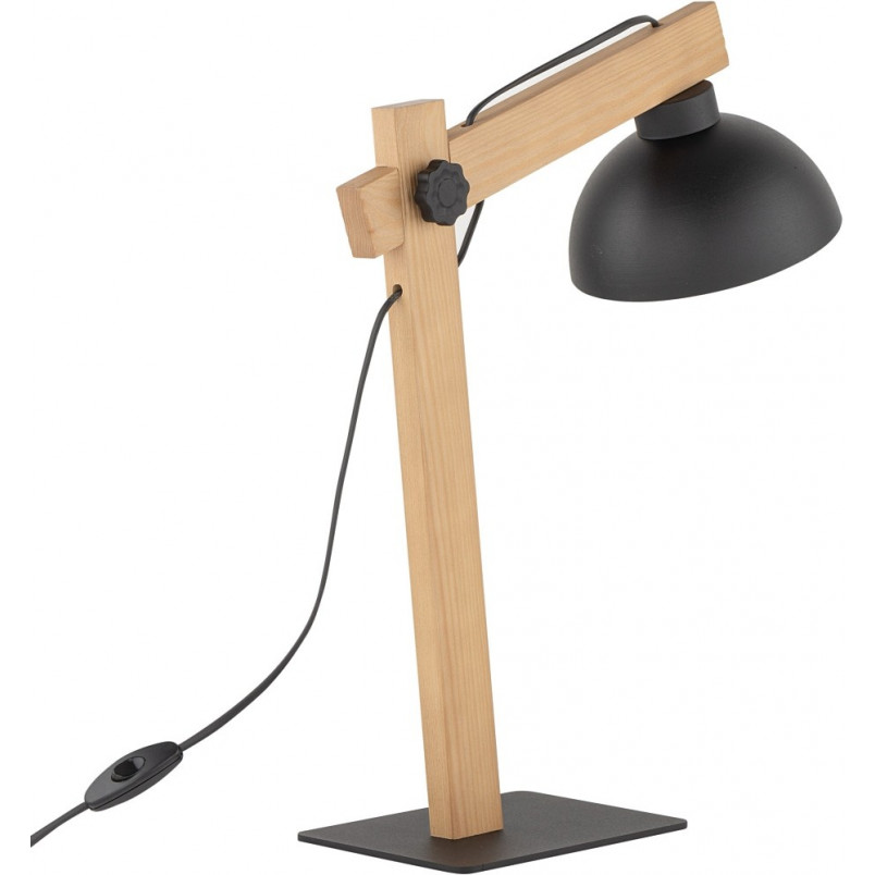 Lampa biurkowa loft Oslo czarny / drewno TK Lighting