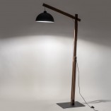 Lampa podłogowa loft Oslo czarny / orzech TK Lighting