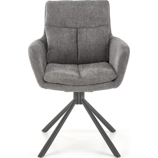 Krzesło fotelowe obrotowe K495 szare Halmar