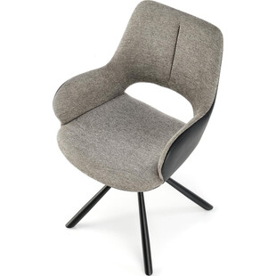 Krzesło tapicerowane obrotowe K494 szary / czarny Halmar