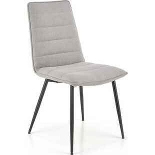 Krzesło tapicerowane z wysokim oparciem K493 szare Halmar