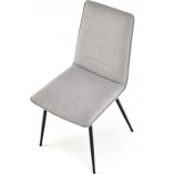 Krzesło tapicerowane z wysokim oparciem K493 szare Halmar