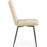 Krzesło tapicerowane z wysokim oparciem K493 beżowe Halmar