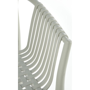 Krzesło plastikowe z podłokietnikami K492 szare Halmar