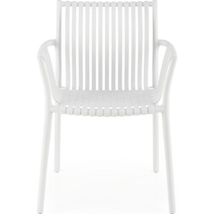 Krzesło plastikowe z podłokietnikami K492 białe Halmar