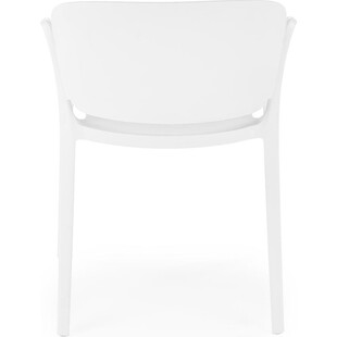 Krzesło plastikowe z podłokietnikami K491 białe Halmar