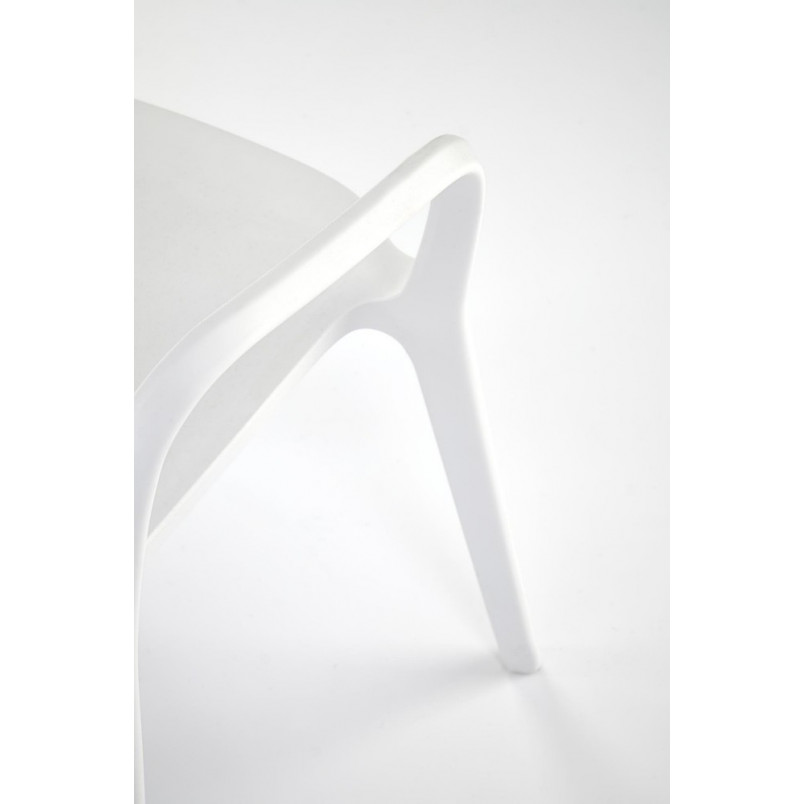 Krzesło plastikowe z podłokietnikami K491 białe Halmar