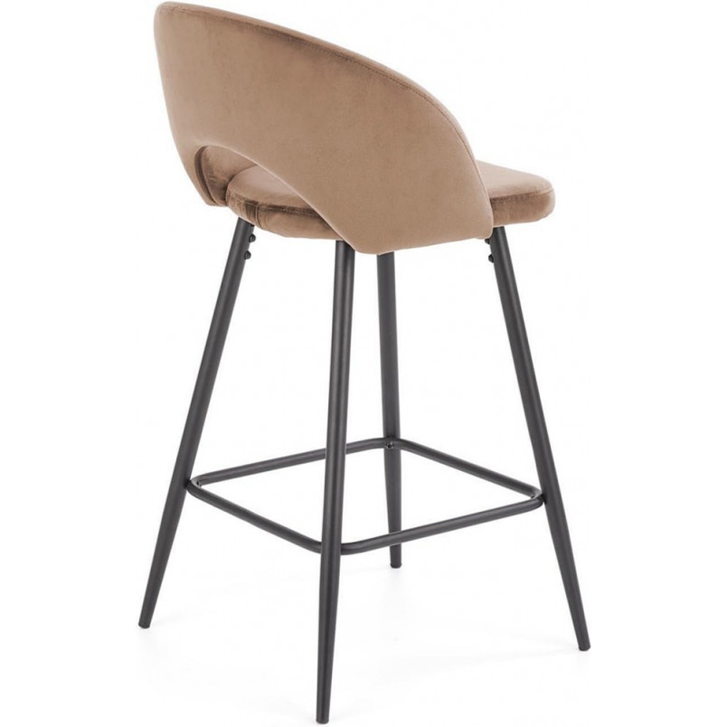 Krzesło barowe tapicerowane H-96 65cm beżowe Halmar